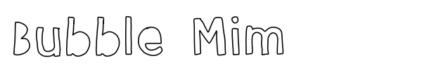 Bubble Mim font preview